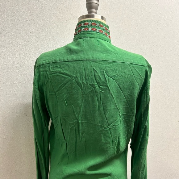 Vintage 60s Mustang Shop Green Shirt - Picture 3 of 6
